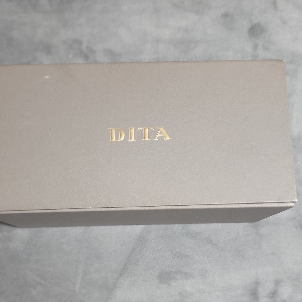 DITA Eyewear Box in Gray with Gold Logo